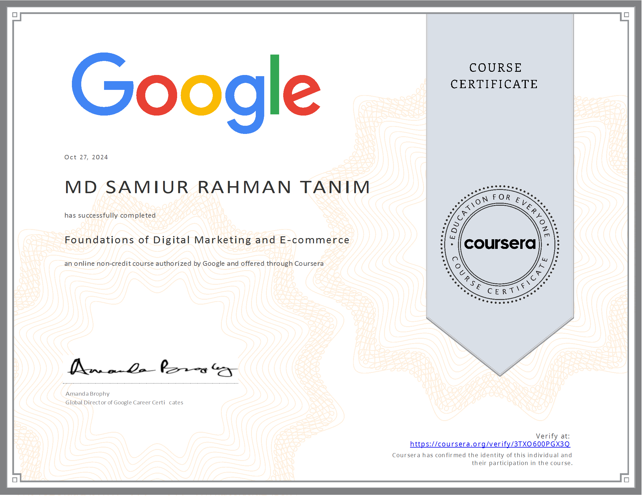 Foundations of Digital Marketing and E-commerce Certification